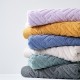 New cross-border 2025 cotton 110g water-rippled face towels, long-staple cotton, absorbent, adult household face towels.