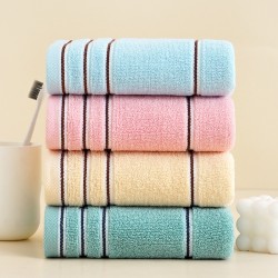 Pure cotton face towels, plain, with hotel logo, soft and absorbent, thickened, household, wholesale Pure cotton face towels, plain, with hotel logo, soft and absorbent, thickened, household, wholesale