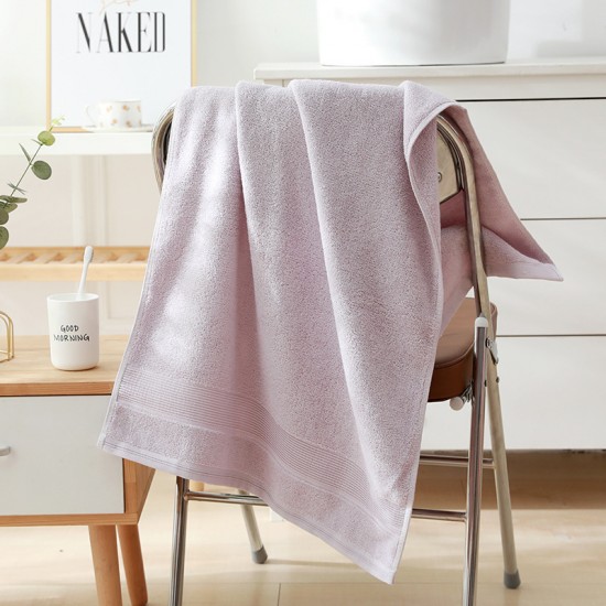 Combed long-staple cotton small bath towels, 50*100cm children's thickened, soft and absorbent, with custom embroidered logo.
