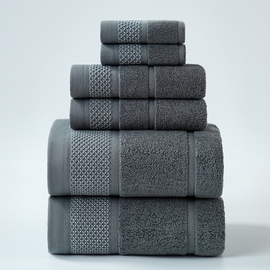 Cotton bath towel sets, pure cotton face towels, soft and absorbent, large hand and foot towels, wholesale gifts.