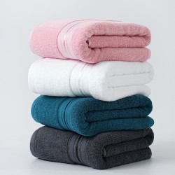 Pure cotton bath towels for home use, adult bath wraps, outdoor swimming, all-combed cotton, thickened and absorbent for men and women, embroidered.