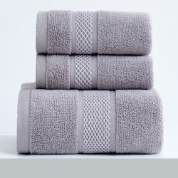 Thickened, pure cotton bath towel, soft and absorbent household towel, plain combed cotton face washcloth, large face towel for wholesale.