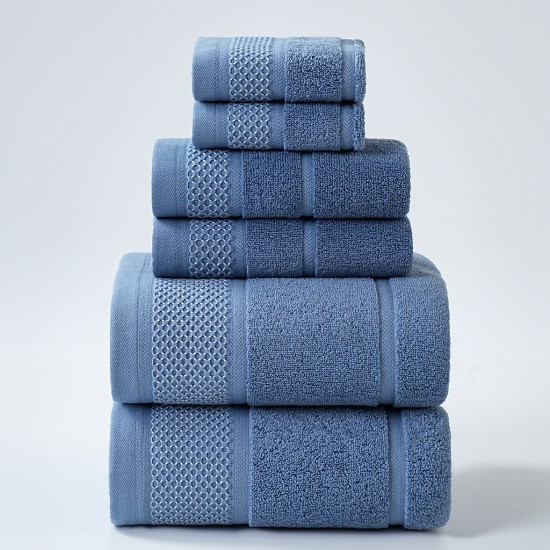 Cotton bath towel sets, pure cotton face towels, soft and absorbent, large hand and foot towels, wholesale gifts.
